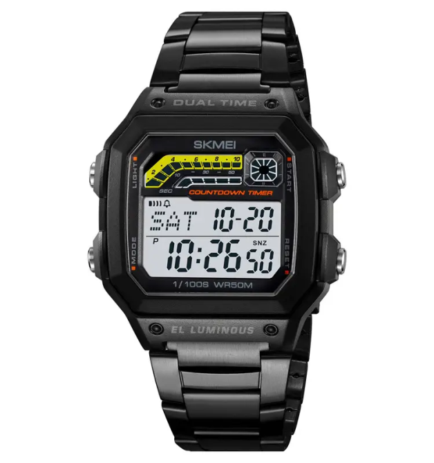 Годинник чоловічий наручний металевий Skmei 2307 (Чорний) Вінниця - фото 1