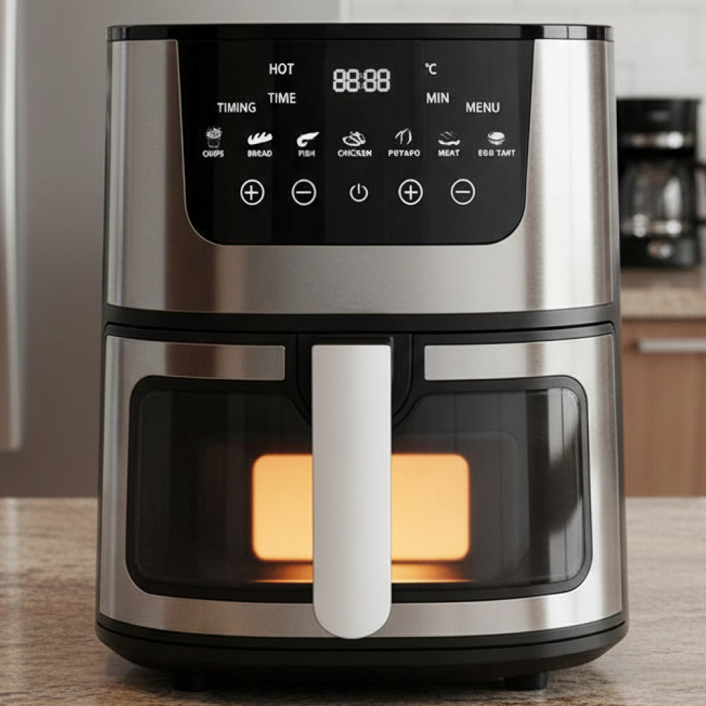 Аэрофритюрница безмасляная 7л, 2400Вт, Silver Crest / Фритюрница без масла / Сенсорная мультипечь / Аэрогриль Киев - изображение 1