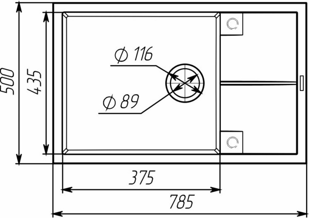 VALESO Гранітна мийка VALESO MAGNUM 7950 матова Топаз Київ - фото 7