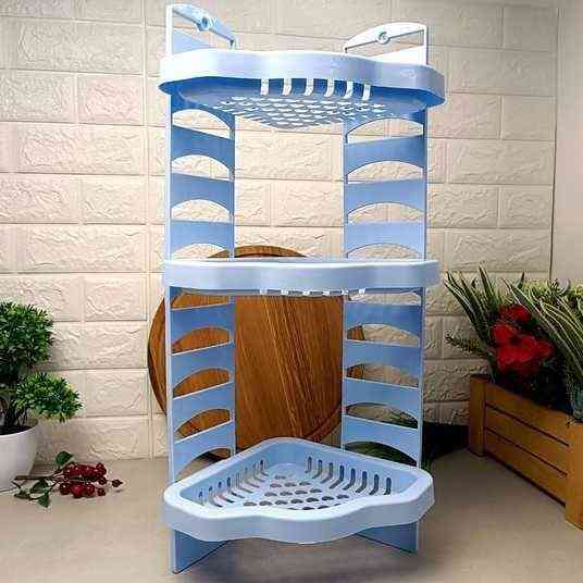 Полка для ванной угловая пластиковая №1 (цвета в ассортименте) Харьков