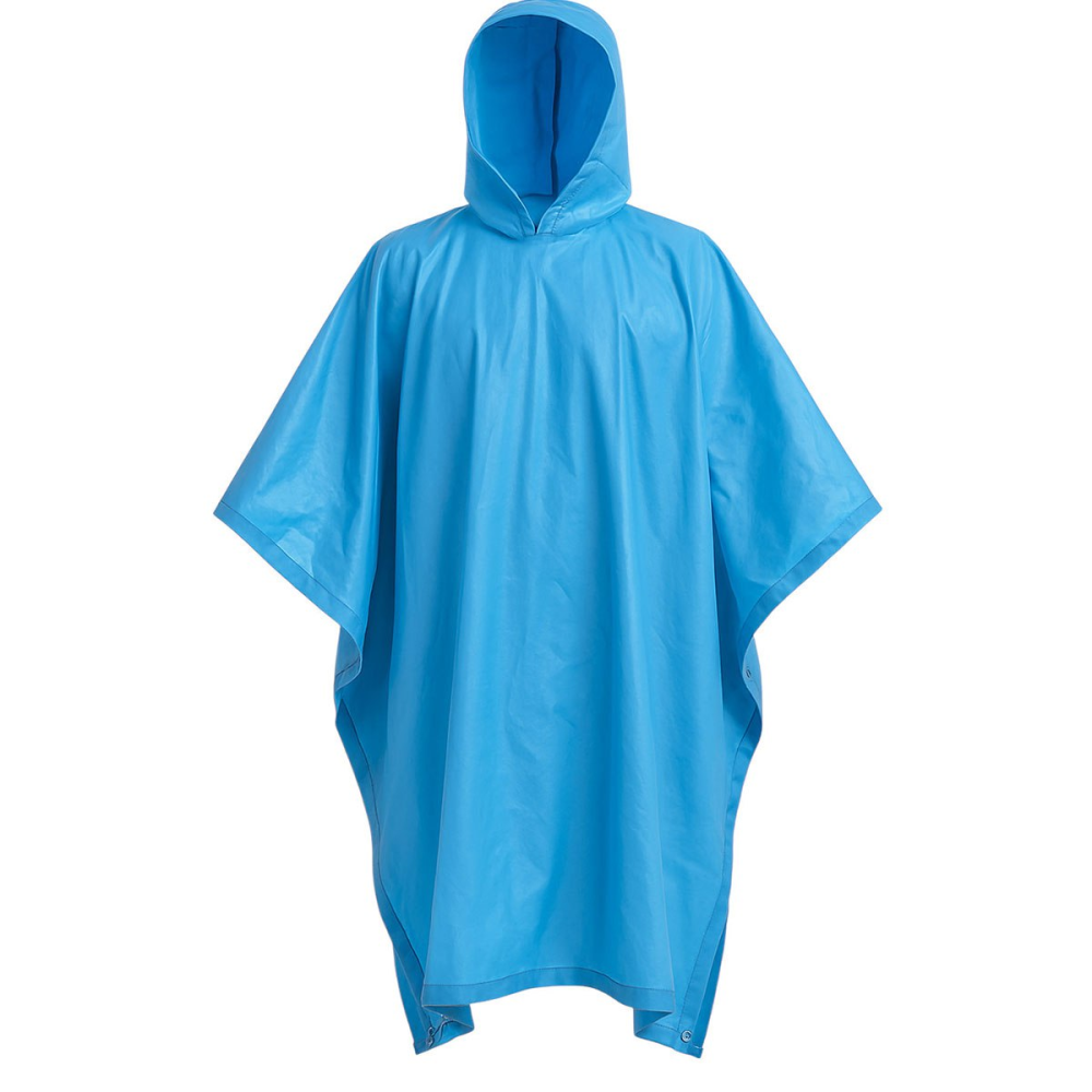 Дощовик-пончо багаторазовий туристичний для полювання, риболовлі на липучці з капюшоном LU-029BL Блакитний Коломыя - изображение 1