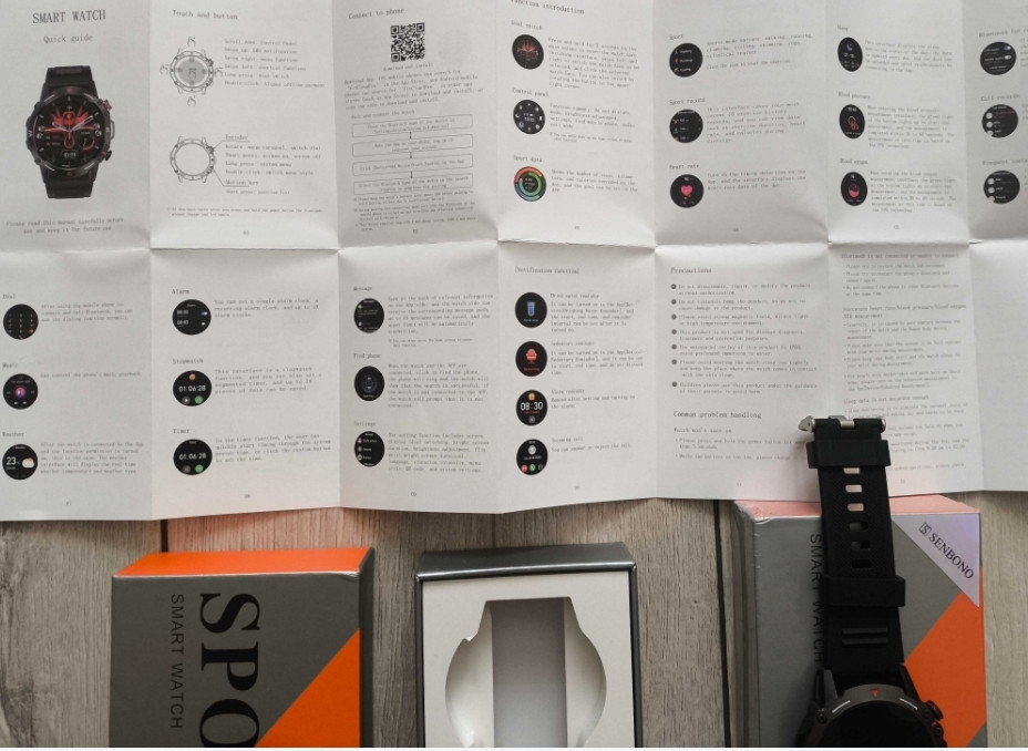 Смарт-часы Senbono, Black Киев - изображение 1