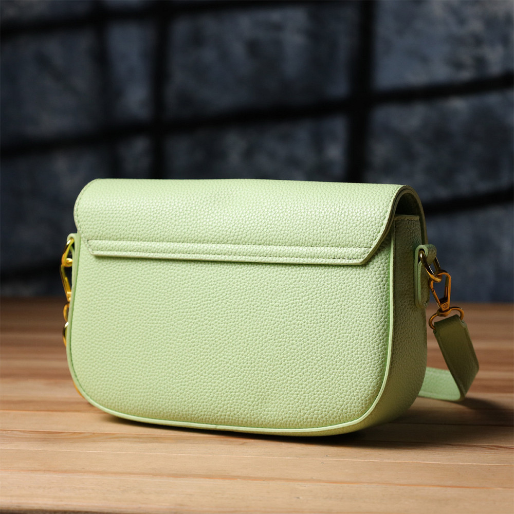 Напівкругла жіноча сумка з екошкіри Vintage sale_15148 Салатовий Київ - фото 7