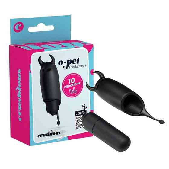 Карманный вибратор Чертик Crushios O-Pet черный Sex Aura Киев