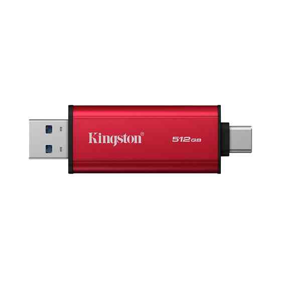 Портативный SSD Kingston Dual USB-A/C 512GB Dual Portable 1050MB/s USB 3.2 Gen 2 Red/Black Одесса