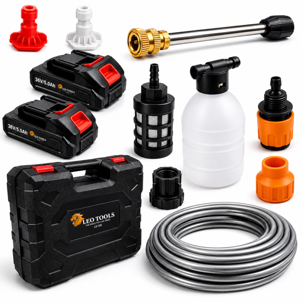 Аккумуляторная мойка высокого давления LEO TOOLS 36V + 2 аккумулятора (Польша) Киев - изображение 8