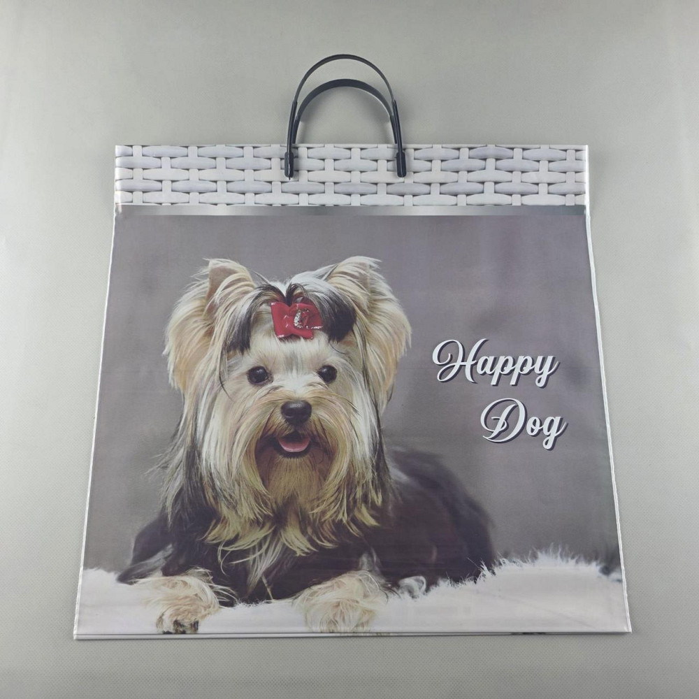 Полиэтиленовый пакет (40х40) с пластиковой ручкой  