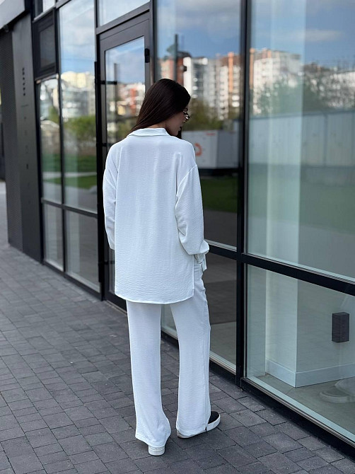 Костюм-тройка женский летний с шортами и брюками Белый XS-S Харьков - изображение 7