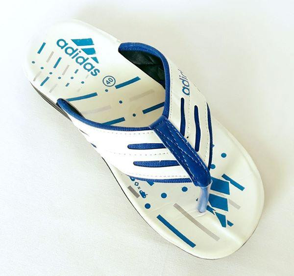 Чоловічі Шльопанці Тапочки Adidas Сланці В'єтнамки Білі (розміри: 40,41,42,43,44) Дніпро - фото 3