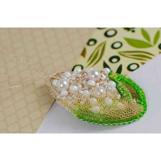 Набір для вишивання бісером прикраси "Кукурудза" AD-235 на натуральному полотні Вінниця