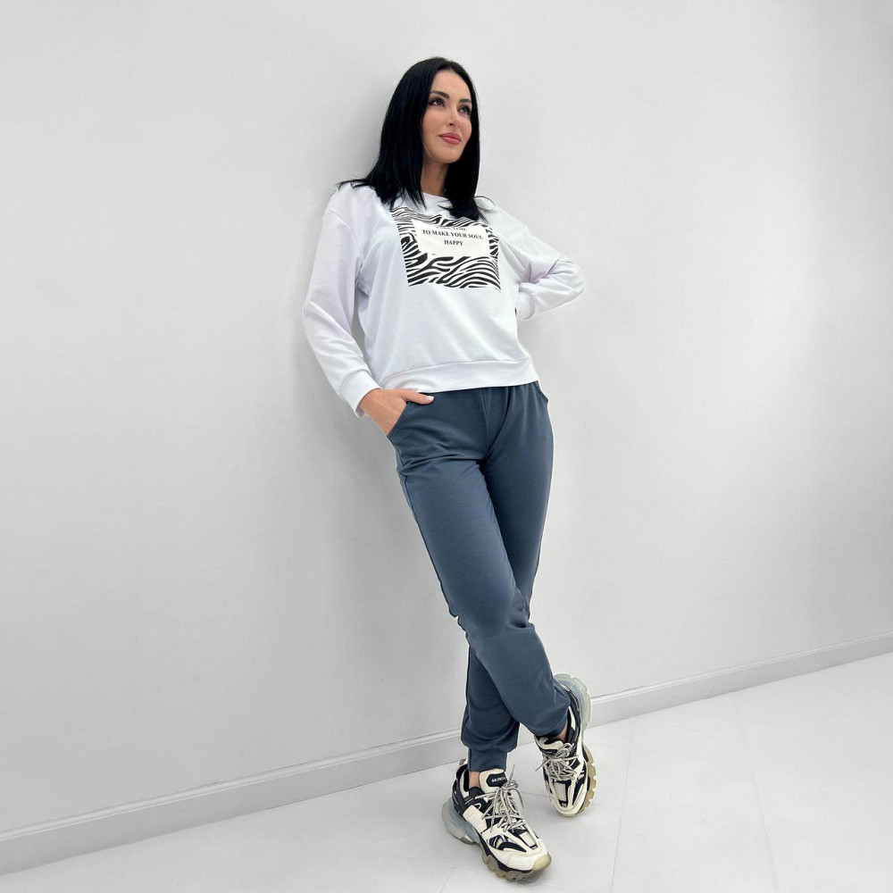 Трикотажний спортивний костюм з принтом "Condor" оптом | Батал | Розпродаж моделі Київ - фото 8