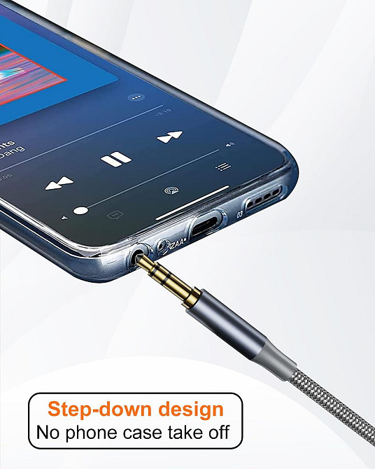 Аудиокабель AUX 3.5 мм Ploiwue 2 шт по 3 м, плетеный, для наушников, смартфонов, авто, ПК Киев - изображение 5