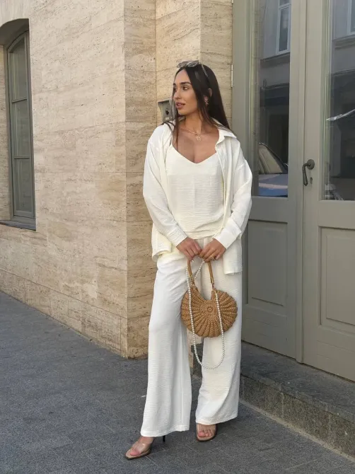 Жіночий костюм трійка з сорочкою, майкою та штанами Одеса - фото 8