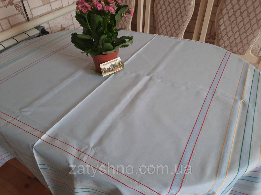 Блакитна скатертина 140*140 Київ - фото 6