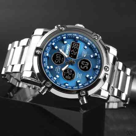Skmei 1389BU Silver-Black-Blue SBR Київ