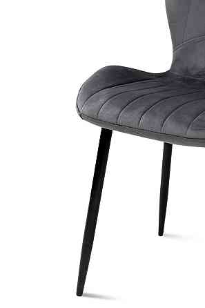 Стілець Леон  чорний/велюр темно-сірий Київ