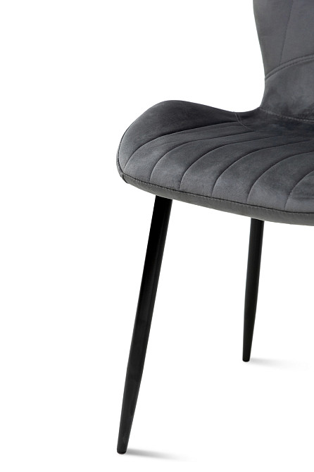 Стілець Леон  чорний/велюр темно-сірий Київ - фото 3