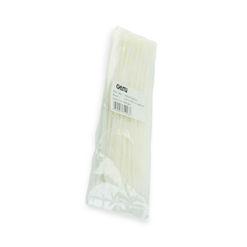 Хомут 300 x 4,8 білий пластиковий norma Мукачево - фото 1