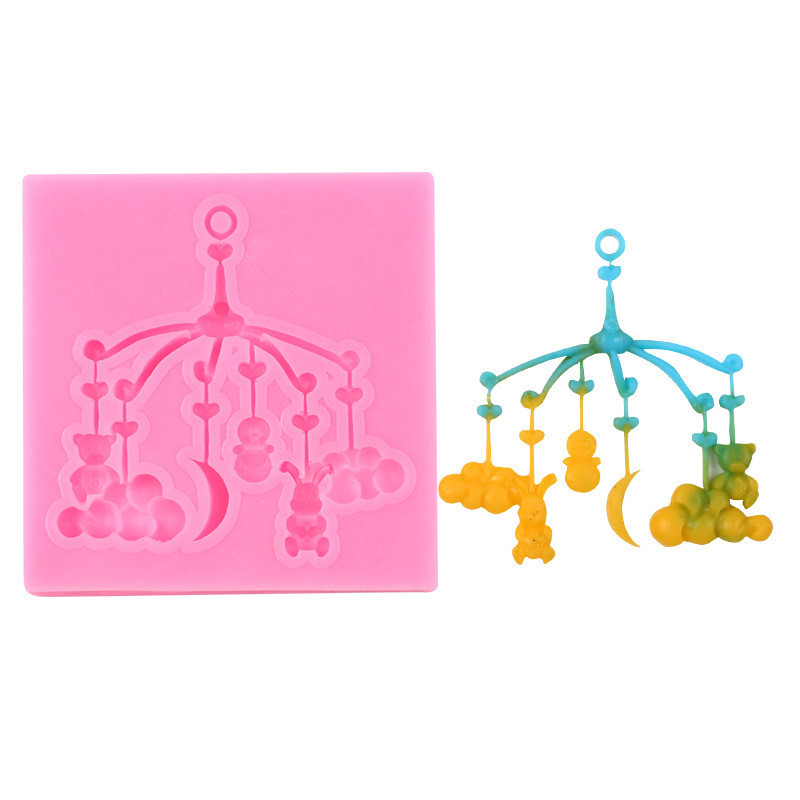 Силиконовая форма Мобиль для младенца 77 на 76 мм розовый Киев - изображение 1