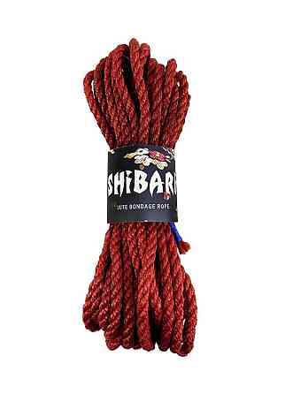 Джутова мотузка для шібарі Feral Feelings Shibari Rope, 8 м червона Sex Aura Київ