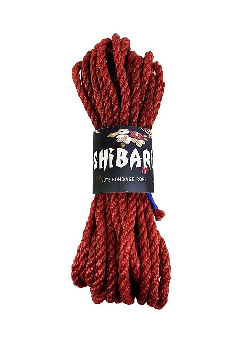 Джутова мотузка для шібарі Feral Feelings Shibari Rope, 8 м червона Sex Aura Київ - фото 1