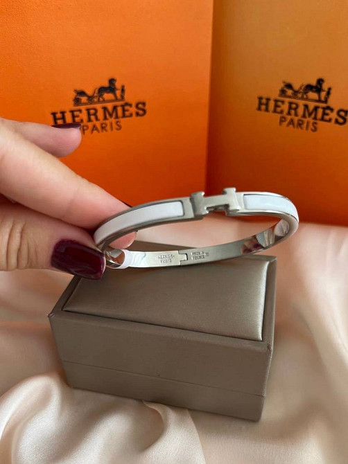 Браслет Hermes біла емаль Одеса - фото 7