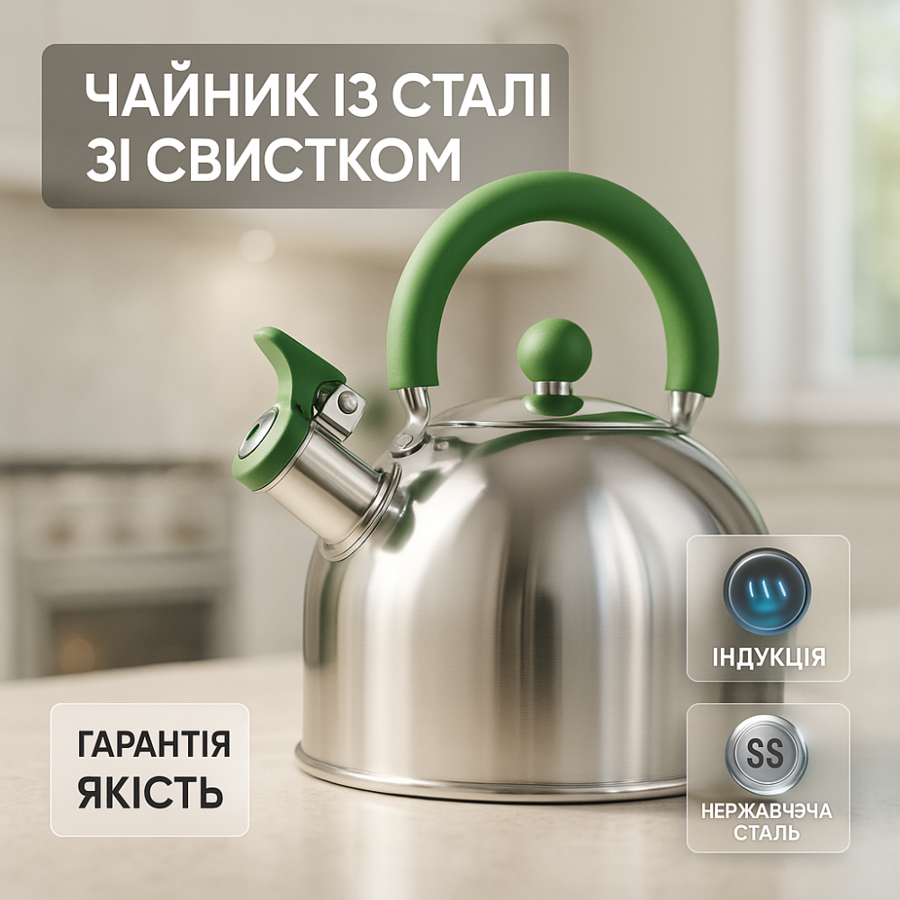 Чайник газовий красивий, Хороший чайник для газової плити зі свистком для кип'ятіння GU-49 Львів - фото 10