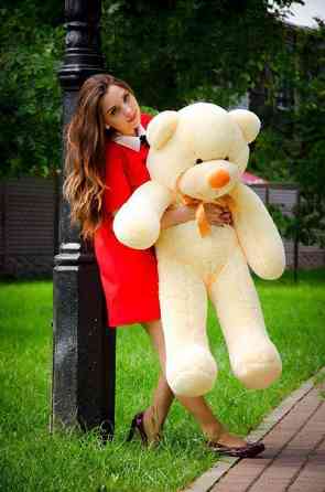 М'яка  іграшка подарунок на 8 березня плюшевий ведмедик Рафаель 120 см Персиковий Тернопіль