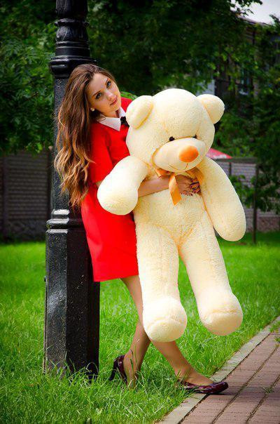 Мягкая игрушка Подарок плюшевый мишка, Плюшевый медведь Рафаэль 120 см Персиковый Тернополь - изображение 3