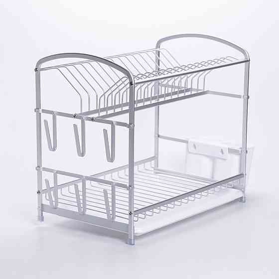 Yiwu Двоярусна сушарка для кухні алюмінієва з лотком і тримачами HP-46-13 Коломыя
