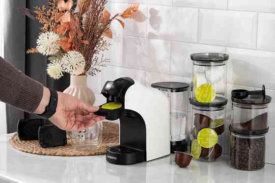 Кавоварка ARDESTO 3в1, 0.9л, капсули Nespresso, Nescafe Dolce Gusto, мелена кава, сенсорне керування, білий Київ