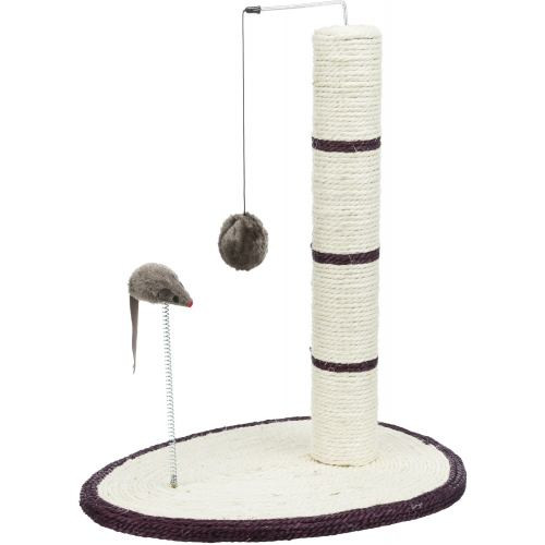 Дряпка-стовпчик Trixie для котів з іграшкою на мотузці та мишкою на пружині сизаль/плюш 40х30х50 см Київ - фото 4