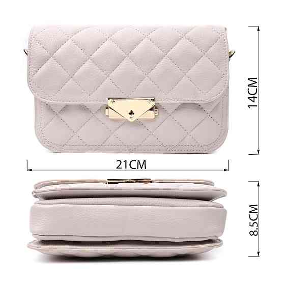 Утонченная женская сумка с оригинальной защелкой из натуральной кожи Vintage 22672 Белая Киев