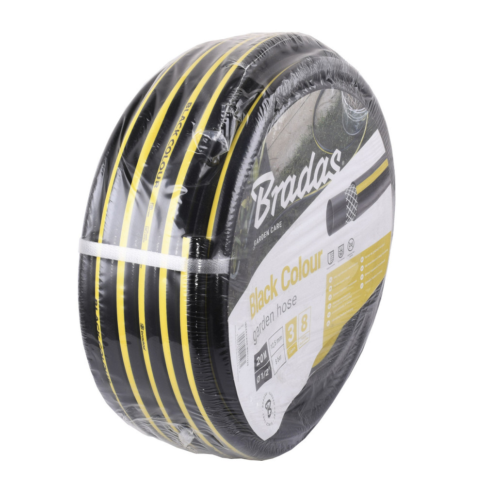 Шланг для поливання BLACK COLOUR 1/2" 20 м, Bradas Польща чорний WBC1/220 Київ - фото 3