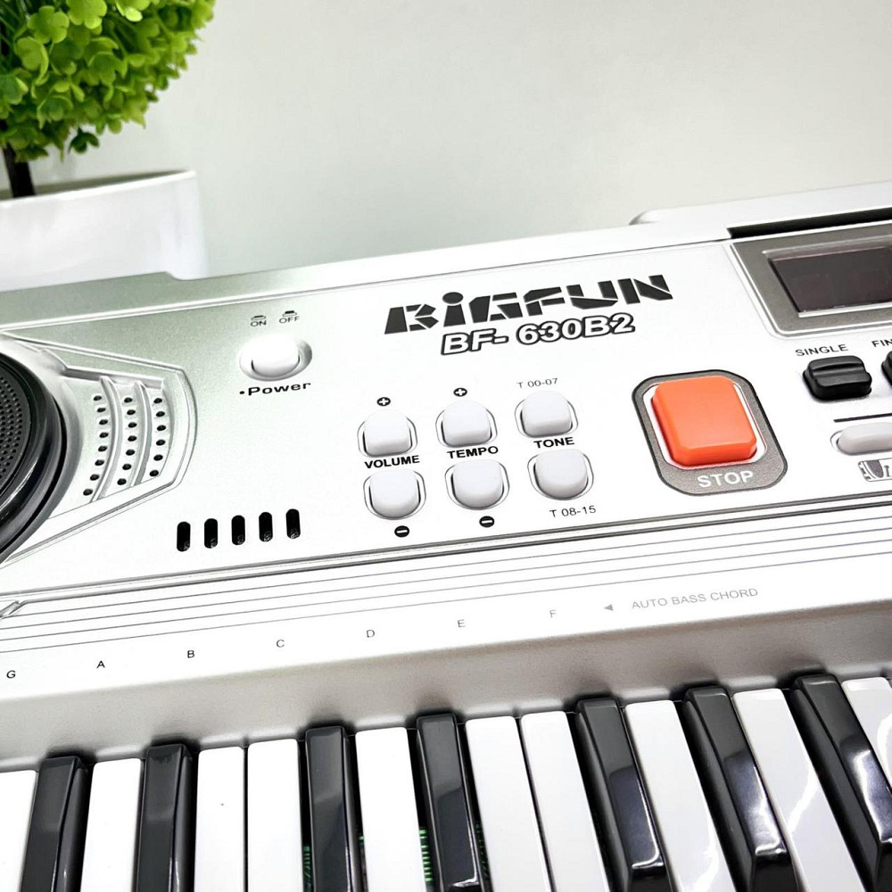 Синтезатор дитячий із мікрофоном 61 клавіша Сірий (BF-630B2) Чернигов - изображение 7