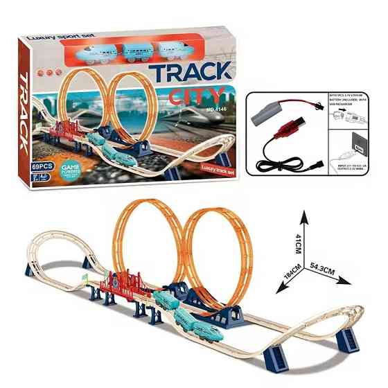 Железная дорога с скоросным поездом CJ-4000545 на аккумуляторе Каменец-Подольский