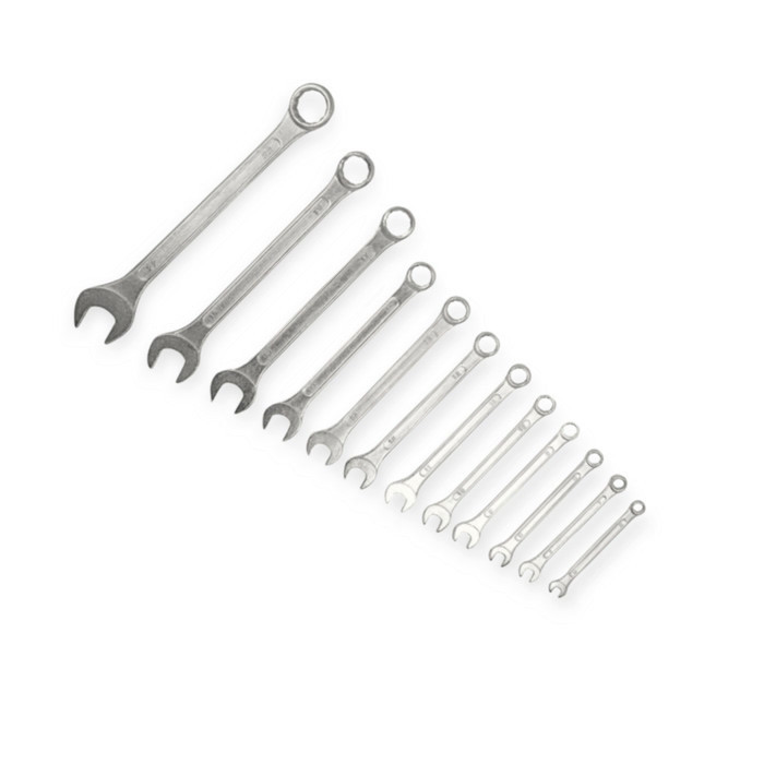 Набор ключей рожково-накидных 6-22 мм 12 шт (планшет) CrV Мукачево - изображение 2