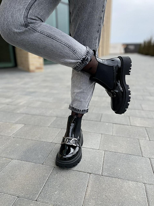 SOTHBY'S Черевики жіночі Sothby 's чорні шкіра лакована 37р. (M-1079 4988) Коломия - фото 6