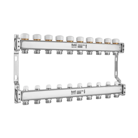 Коллектор с термостатическими и запорными клапанами Roho R805-10M - 1
