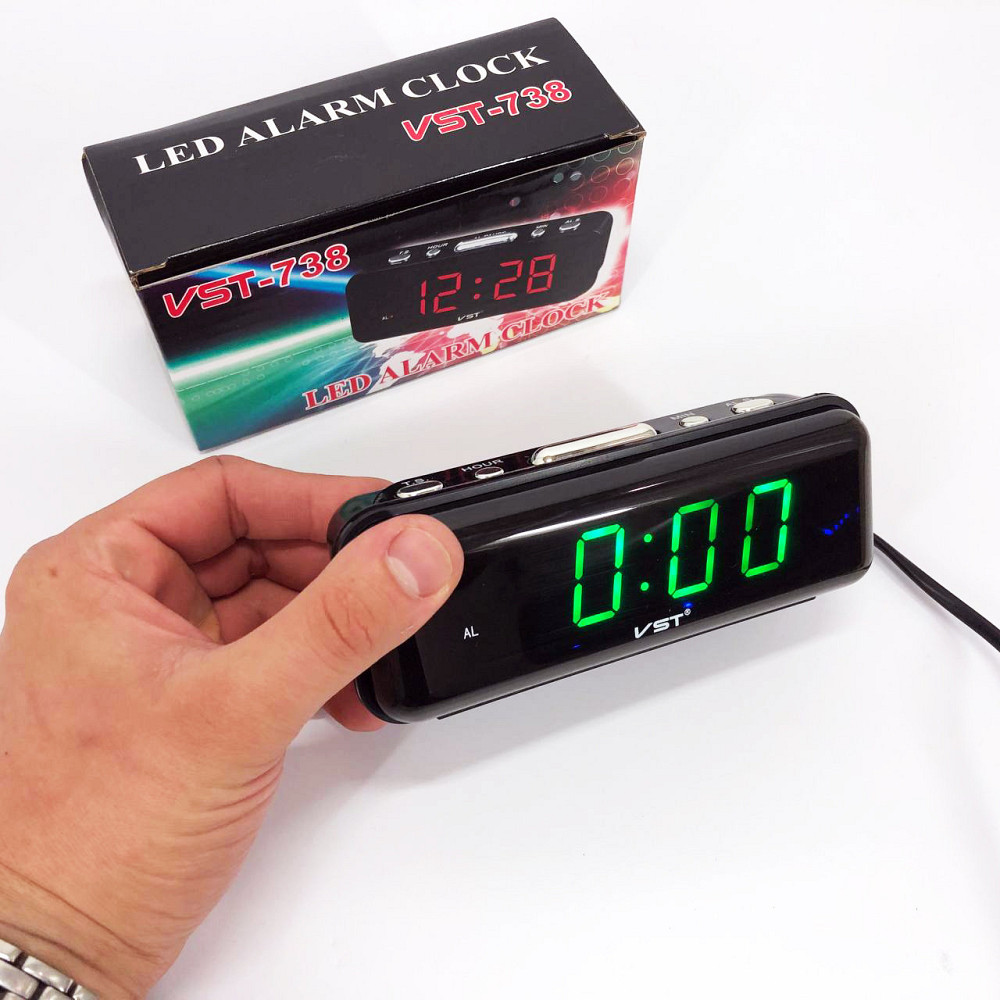 Настольные часы с ярким светодиодным led дисплеем VST-738-4, Настольные цифровые часы OB-591 с подсветкой Киев - изображение 10