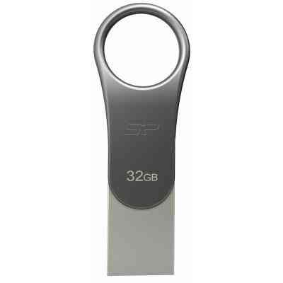 USB флеш накопитель Silicon Power 32GB Mobile C80 Silver USB 3.2 (SP032GBUC3C80V1S) Винница