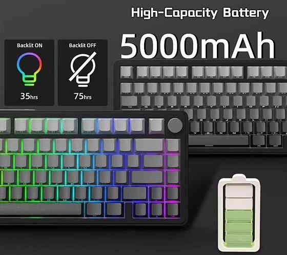 Механічна клавіатура Attack Shark X85 (Чорно-білий градієнт) Харків