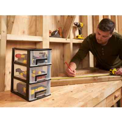 Ящик для инструментов Stanley вертикальный с 3-мя выдвижными отделениями, пластмассовый, 239x180x302 мм (STST40711-1) Винница