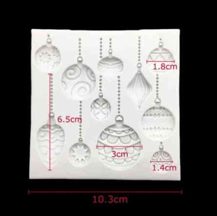 Молд Новорічні іграшки 103 на 103 мм сірий Київ