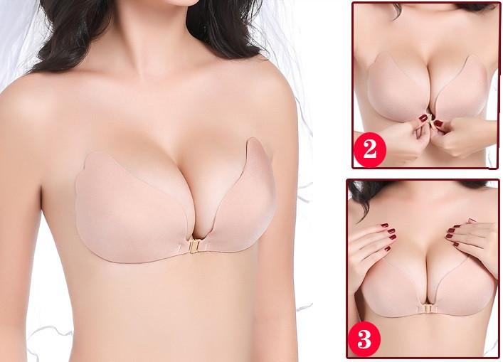 Невидимый бюстгальтер fly bra женский на силиконе бежевый Киев - изображение 4