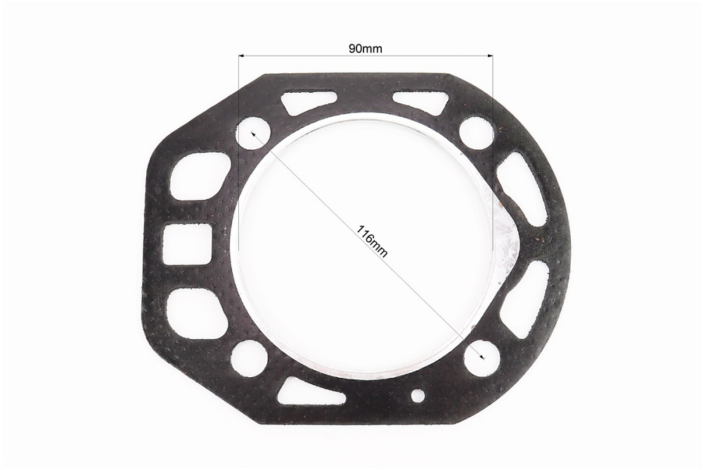 Прокладка головки циліндра R180NM-80mm, к-кт 2шт (вн. кільце з виступом) Бершадь - фото 2
