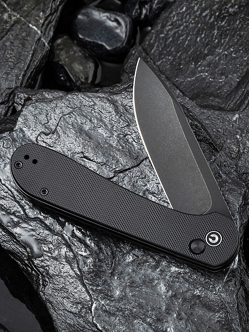 Ніж складаний туристичний Civivi Elementum Pocket, (8.9 см) 14C28N / G10 чорний Київ - фото 4