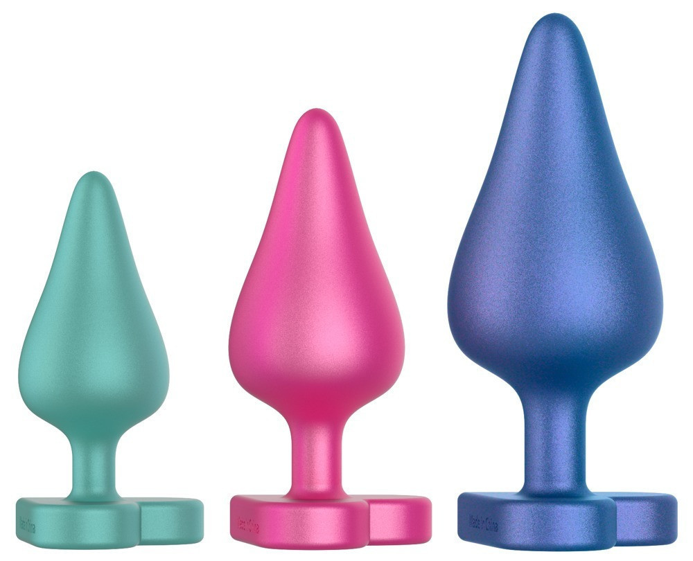 Набор из 3 анальных пробок ROMP Luster разноцветные Sex Aura Киев - изображение 2
