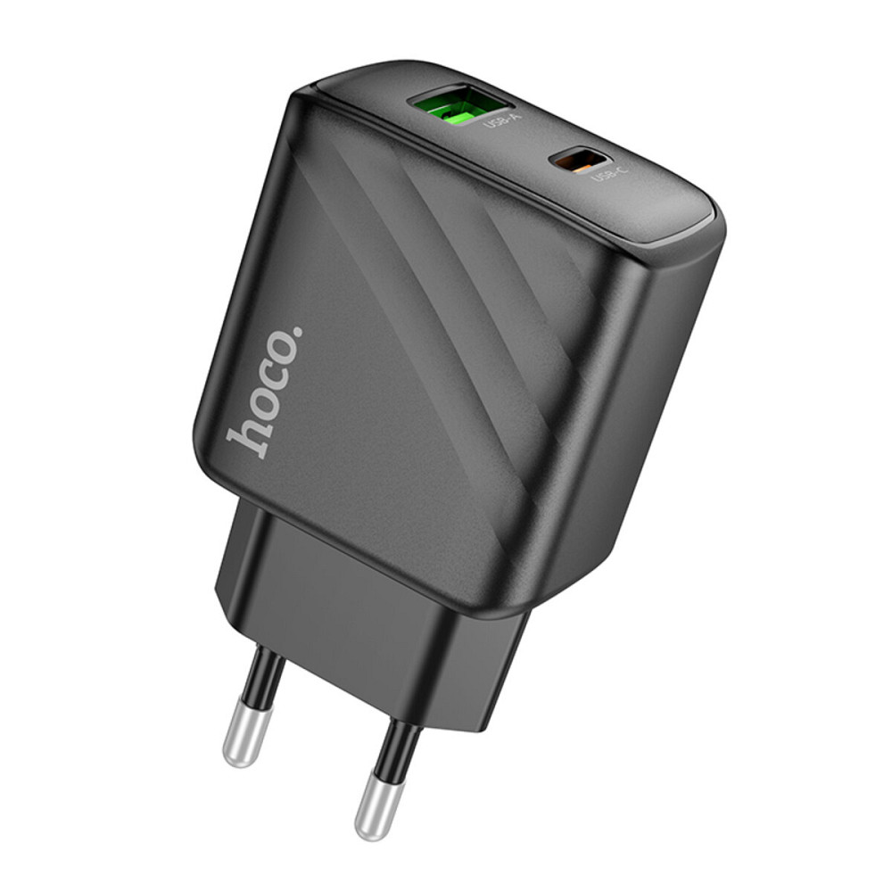 Мережевий зарядний пристрій HOCO CS23A Sunlight dual port PD30W+QC3.0 charger Black (6942007609944 ) Київ - фото 1