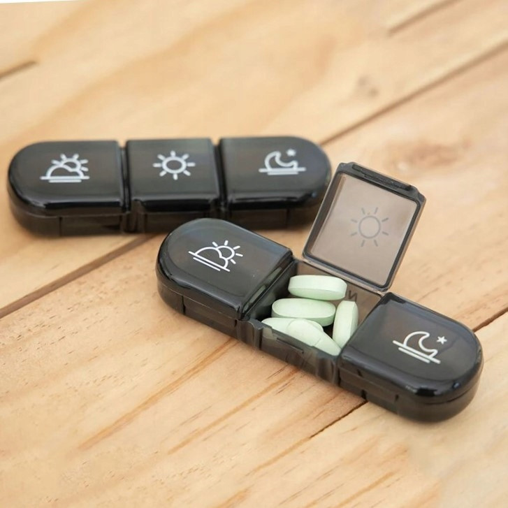 Таблетниця органайзер для зберігання ліків на 7 днів Ruhhy (24287) Black Нововолинськ - фото 9